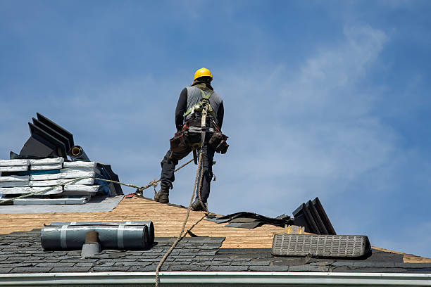 Professional Gutter Installation technician working in Farmersburg, IN